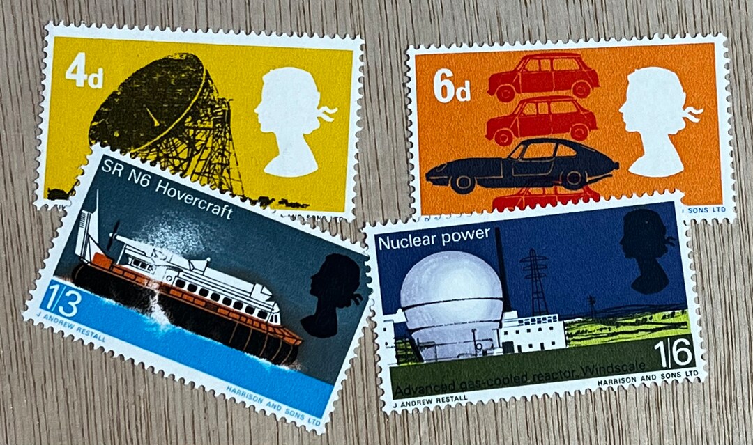 Mint GB Stamps 1966 British Technology Set of 4 MNH Stamps Etsy