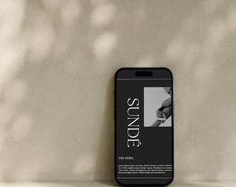 Mockup de iPhone em PSD | Mockup minimalista de telefone com objeto inteligente para Photoshop | Exibição de produto para Etsy, Instagram e Pinterest | Mockup digital