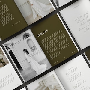 Welkomstgids voor fotografen (Canva-sjabloon) voor bruidsfotografen | Bewerkbaar welkomstmagazine en brochure van meer dan 50 pagina's voor klanten | AG