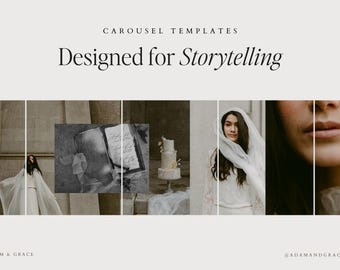 Chic Carousel Templates | Instagram Post | Wedding Photographers | Modern Canva | Creative Business | Aesthetic Designs | Digital Download