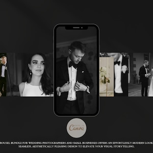 Elegant Carousel Templates | DIGITAL DOWNLOAD | Instagram Post | Wedding Photographers | Modern Canva | Creative Business | Influencer