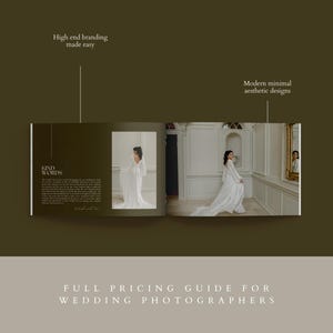 AG | Photography Pricing Guide | Wedding Price List | Customisable Canva Template | Professional Digital Download for Photographers
