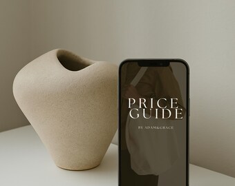 Mockup de iPhone em PSD | Mockup minimalista e neutro para Photoshop | Objeto inteligente editável para exibição de produtos no Etsy, Instagram e Pinterest