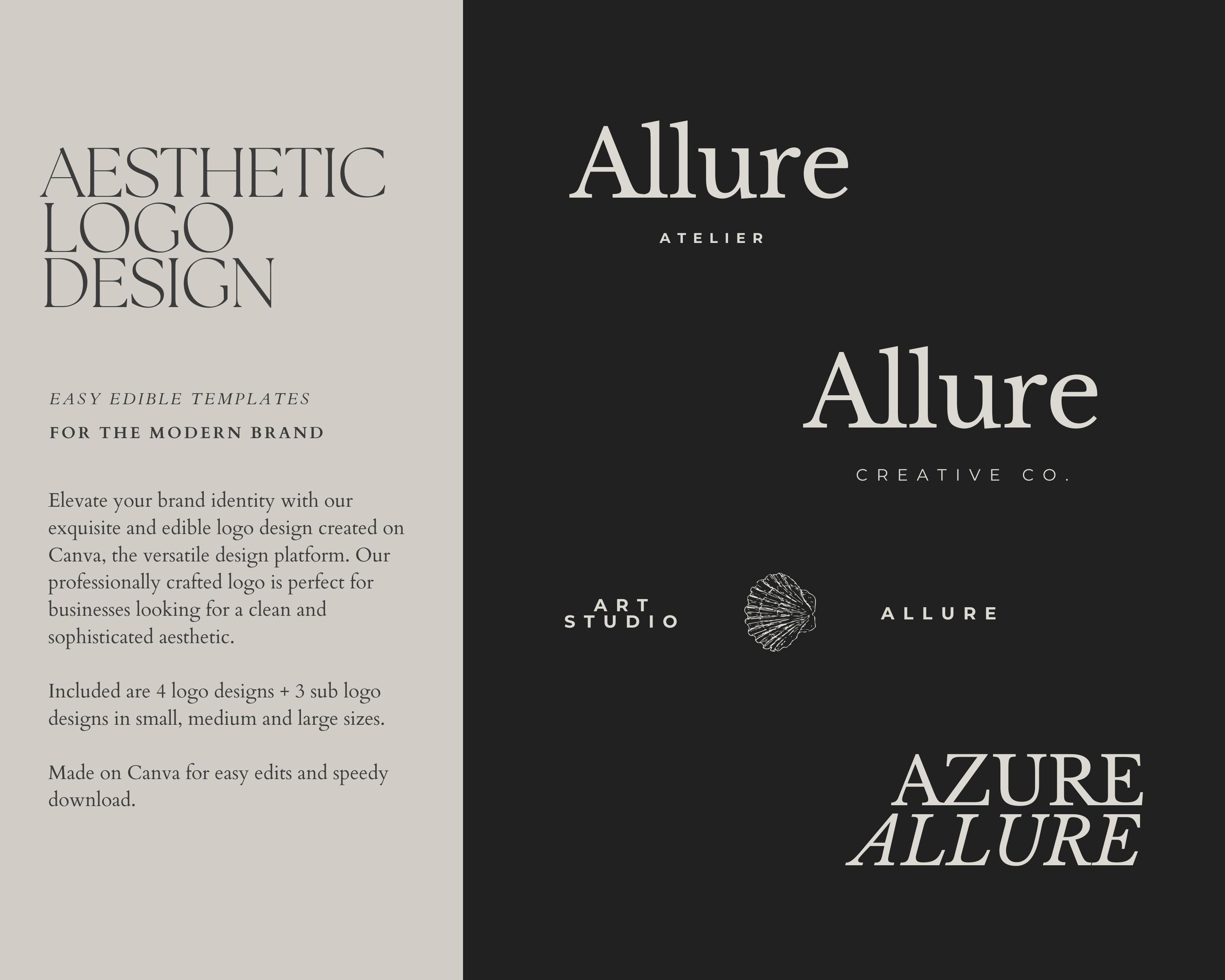 Minimalist Canva Logo Templates | Modern Editable Branding Kit | Luxury ...