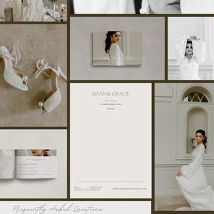 AG | Complete Wedding Photography Branding Suite | Logo, Business Cards | Pricing Guide | Welcome Guide, Social Media Templates | Canva