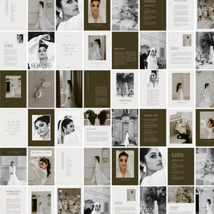 AG / Guía de bienvenida para fotografía de bodas / Guía del cliente / Plantilla Canva personalizable / Folleto elegante / Formatos A4 y Carta EE. UU. / Descarga digital