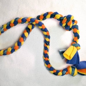 XL Hand Braided Fleece Tug Toy: Dog Agility Training