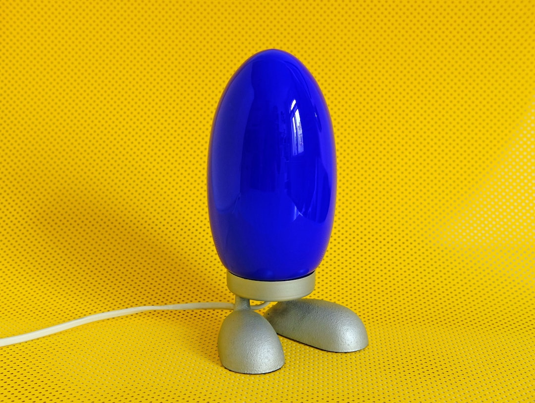 Vintage Ikea Table Lamp Dino Egg by Tatsuo Konno Fjorton, 1990s, Glass
