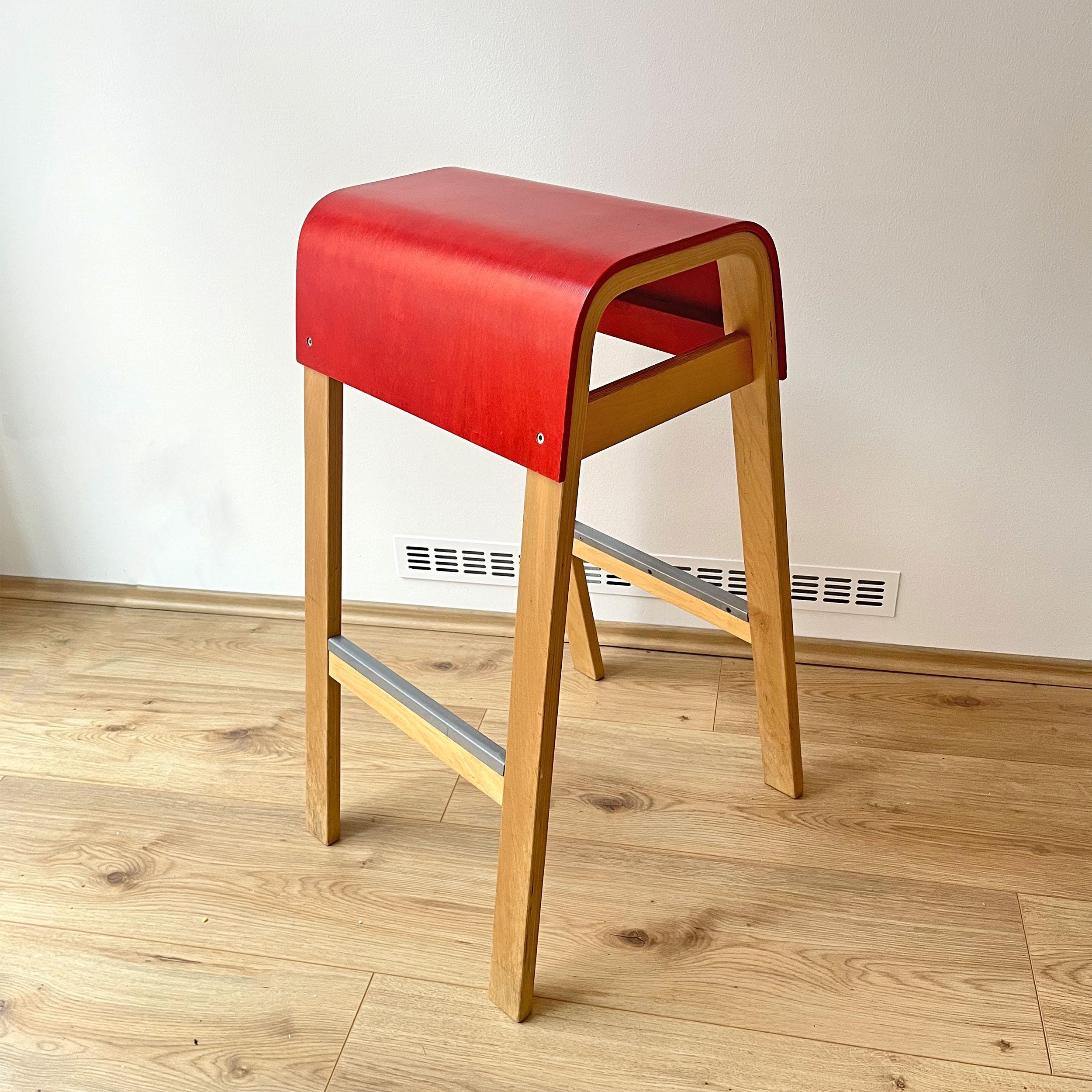 1 of 2 Vintage Ikea SALVE Bar Stools: Birch Plywood, Ehlen