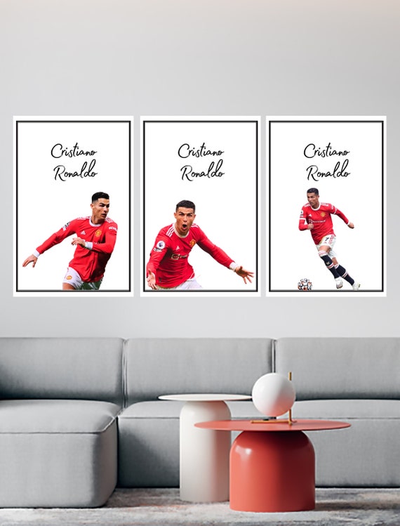 Cristiano Ronaldo Poster Print Set of 3 CR7 PNG Fifa World Cup