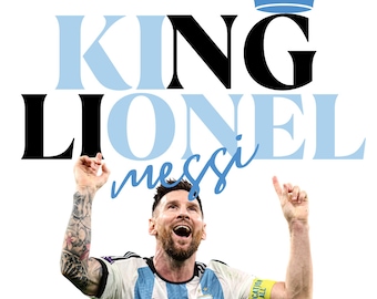 Lionel Messi, Campeón de la Copa del Mundo Argentina, Paquete de 5 camisetas PNG, Rey Messi, Copa del mundo Messi Png, Descarga instantánea, Camiseta de Lionel Messi