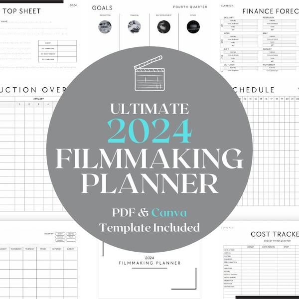 2024 Filmmaking Planner (Yearly, Monthly, Weekly)
