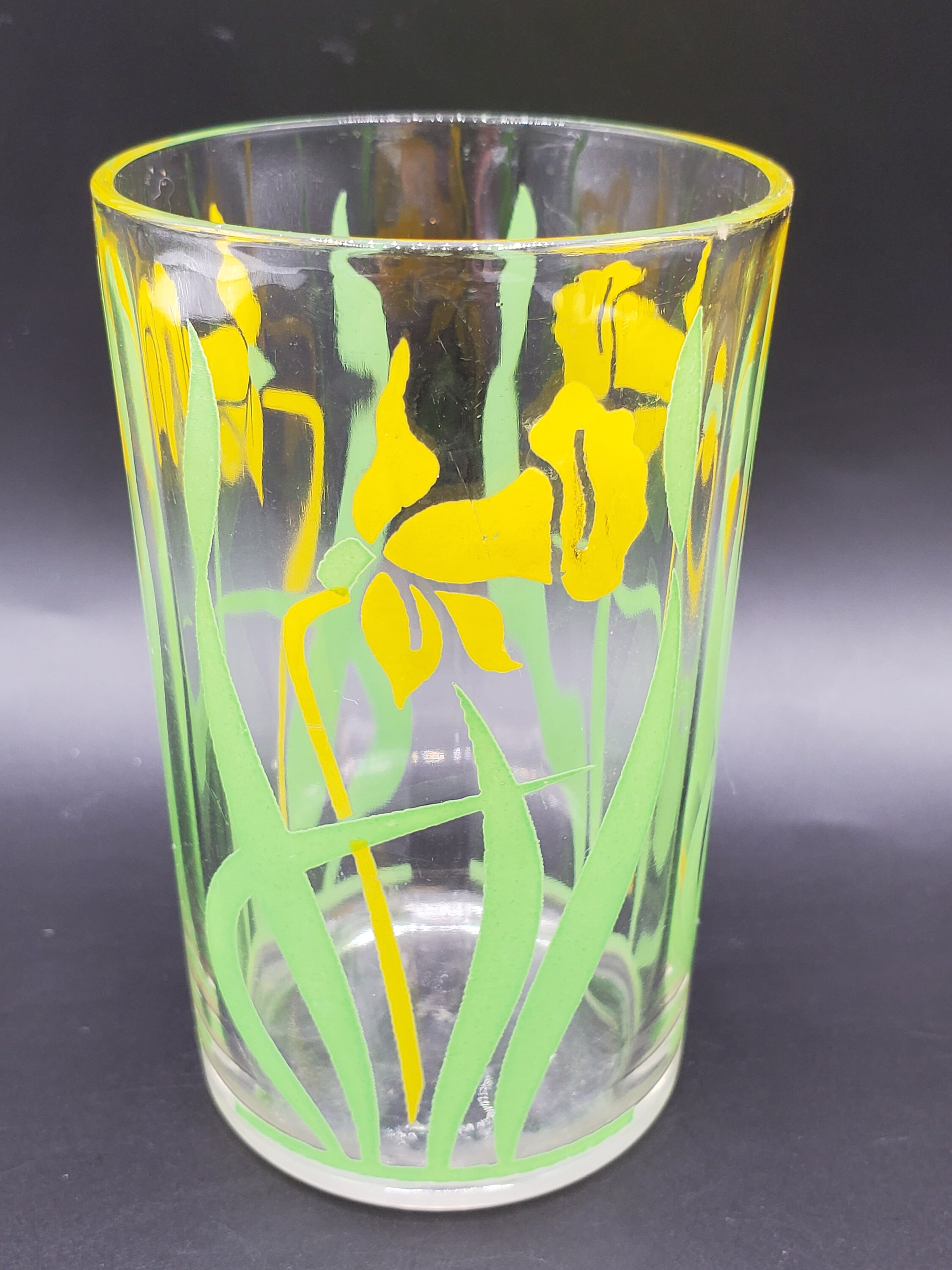 Vintage Swanky Swig Daffodil Panel Optic 6oz Juice Glass Etsy