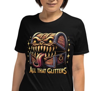 Mimic Chest T-Shirt: Fantasy Monster Loot, All that Glitters