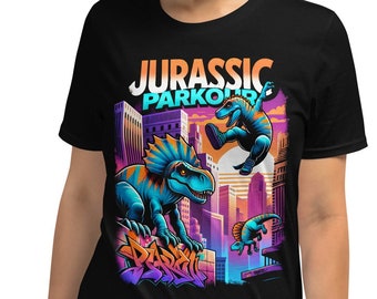 Jurassic Parkour T-Shirt: Urban Dinosaur Freerunning