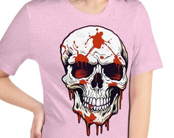 Pink Bloodstained Skull T-shirt: Cute but edgy