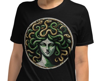 Roman Mosaic Medusa T-Shirt: Ancient Mythology