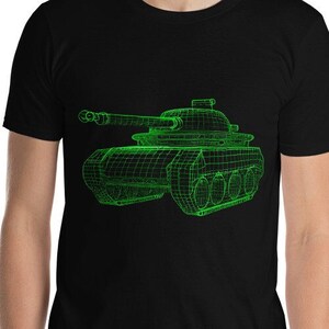 ワイヤーフレームベクタータンクTシャツ：レトロなコンピュータグラフィックススタイル、ビンテージゲーム