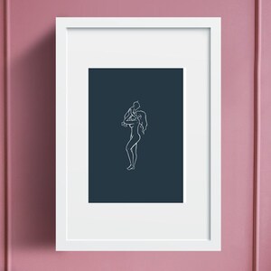 Mother and baby line art | Baby Shower Gift | Mother&#39;s Day Gift | Mother and child art | Printable | Nursery wall Art | Digital Download