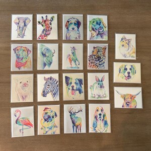 Bunny Rabbit Note Card, Original Watercolor Art, Blank Greeting Card Stationary image 7