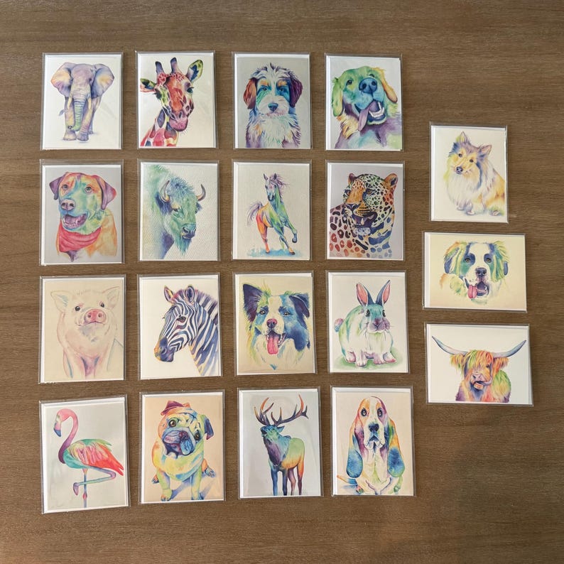 Bunny Rabbit Note Card, Original Watercolor Art, Blank Greeting Card Stationary image 7