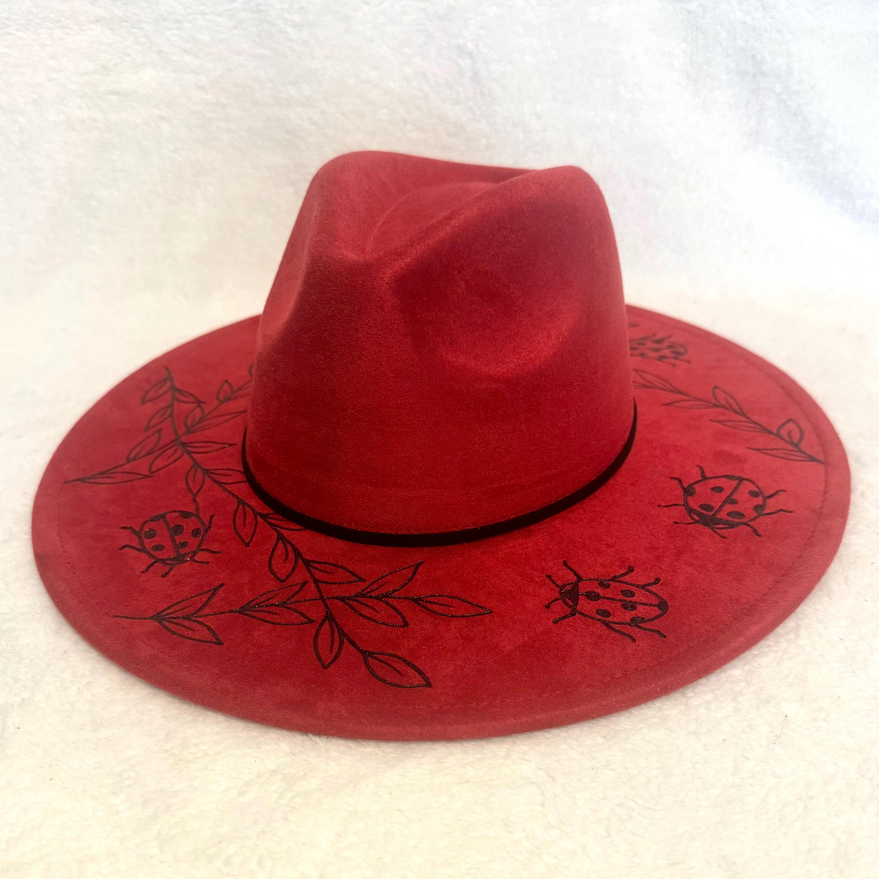 Red distressed floral snakeskin cowboy hat wide brim ?Southwest Style in the Desert just got a whole lot hotter  main image 2