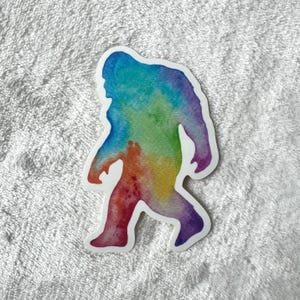 Sasquatch Sticker, Big Foot Sticker, Tie Dye Big Foot, Multicolored Sasquatch, Colorful Tie Dye Sticker, Sasquatch Lover Gift, Big Foot Gift