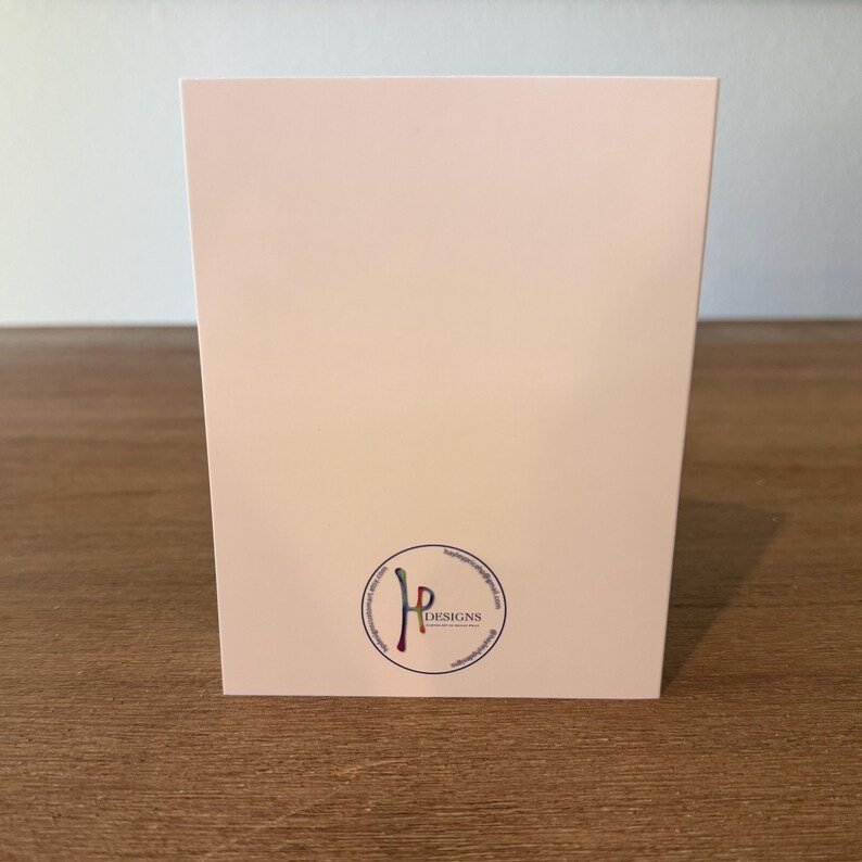 Bunny Rabbit Note Card, Original Watercolor Art, Blank Greeting Card Stationary image 6