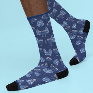 Hanukkah Socks | Fun Jewish Holiday Crew Socks | Hanukkah Gift for Teachers, Men, Women, Boys & Girls