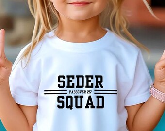 Passover Toddler T-Shirt: 'Seder Squad' Jewish Holiday Tee