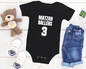 Matzah Baller Baby Onesie: Funny Passover Seder Outfit