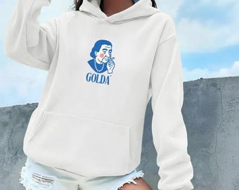Golda Meir Portrait Hoodie | Zionist Israel Apparel