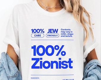 100% Zionist T-Shirt: Bold Jewish Pride, Pro-Israel Gift