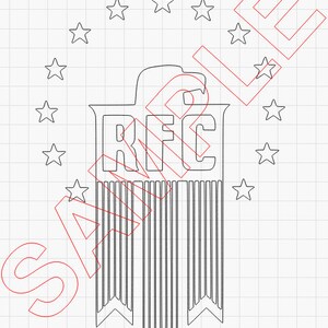 Logo vintage della United States Reconstruction Finance Corporation (RFC), 1932-1957 SVG DXF