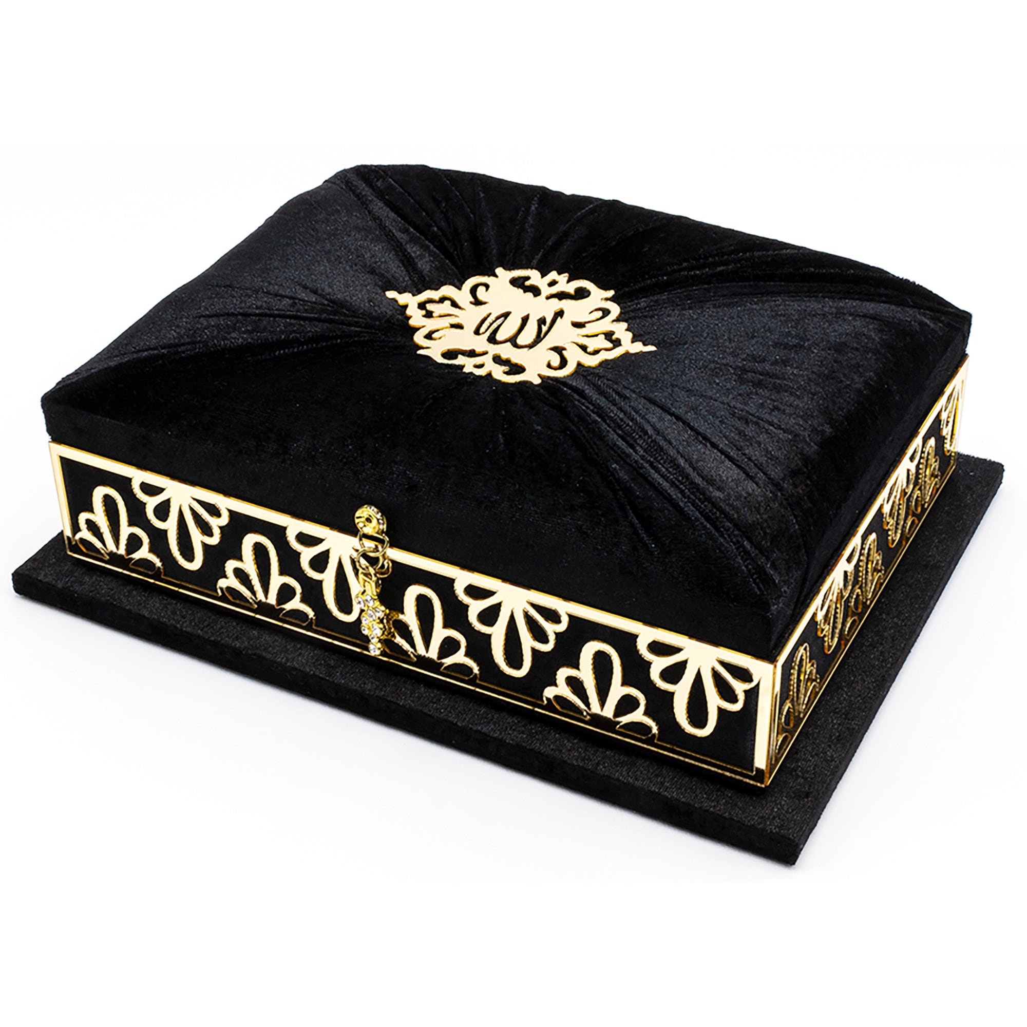 Islamic Gift Set Velvet Arabic Quran in Keepsake Case Includes Tesbih