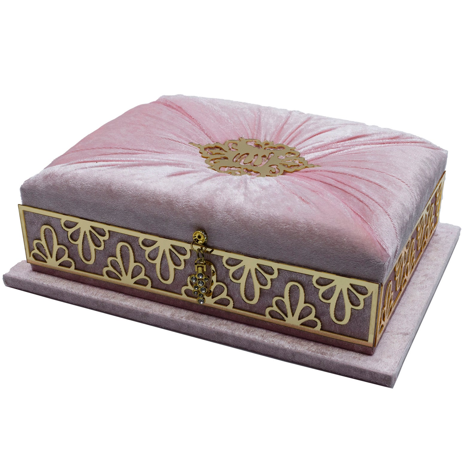 Islamic Gift Set Velvet Arabic Quran in Keepsake Case Includes Tesbih