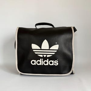Sac à bandoulière Adidas vintage des années 1980, sac à bandoulière Adidas noir