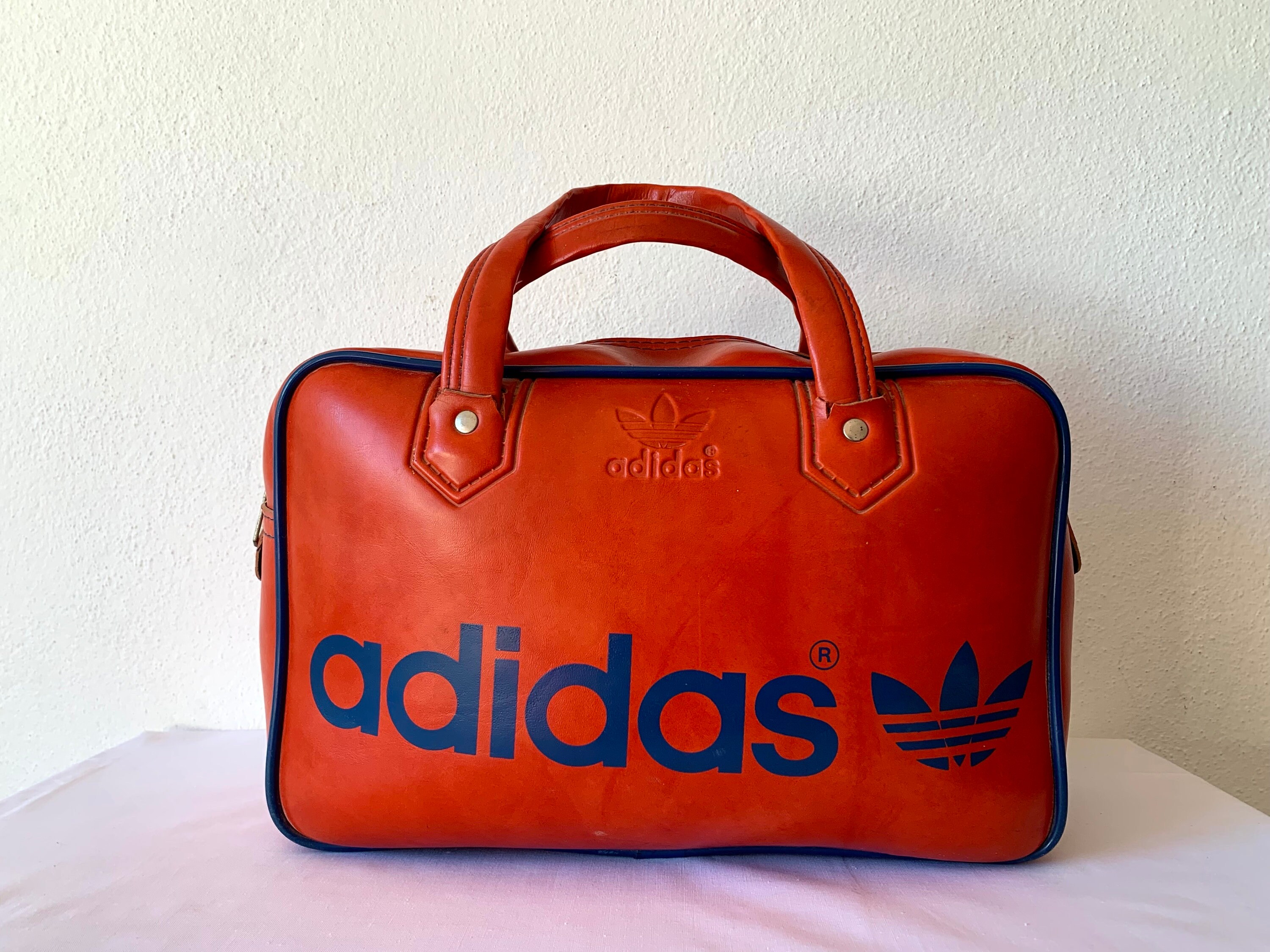 1970s RARE Vintage Adidas bolso rojo ropa deportiva vintage pequeno bolso de mano superior Etsy Espana