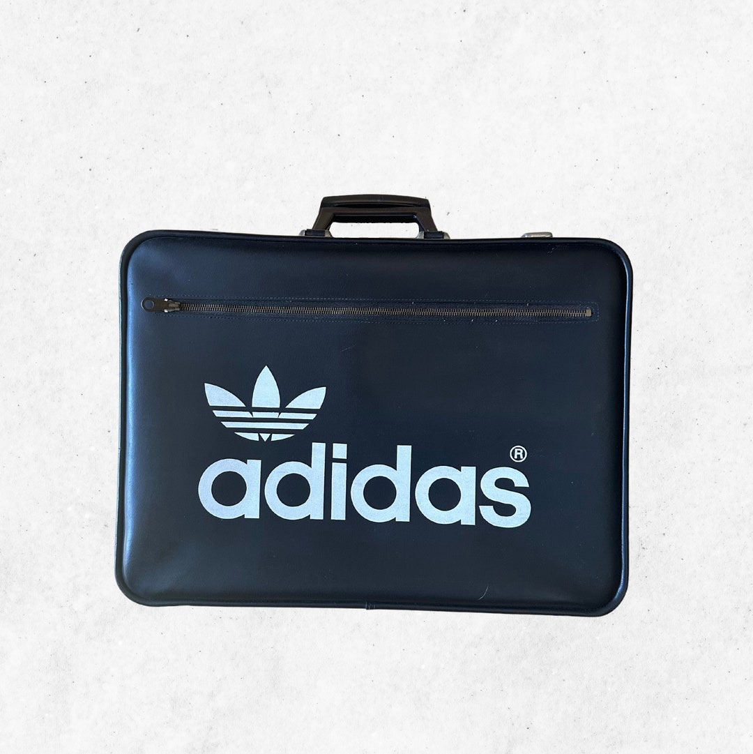 1970s RARE Vintage Adidas Briefcase Black Leather Executive Etsy