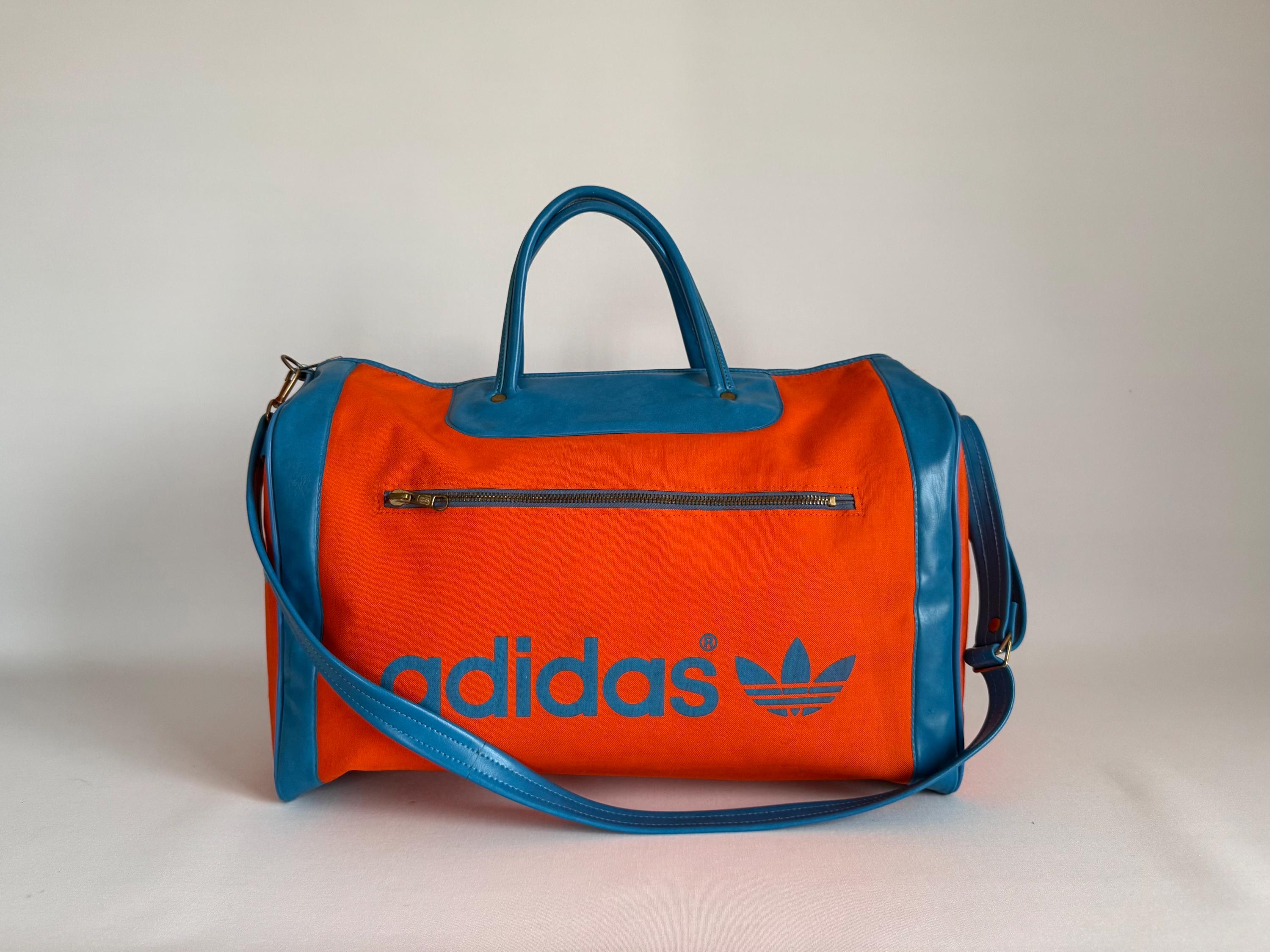 Orange vintage adidas bag Vintage 1990s Rare Vinyl Shoulder Laptop? Bag - Adidas  main image 4