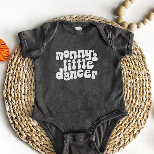 Mommy's Little Dancer Baby Bodysuit, Newborn Infant Toddler Clothes, Retro Mama Shower Gift, Ballet, Tap Dance, Salsa, Jazz, Hip Hop Outfit