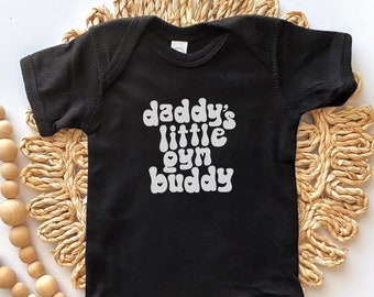 Body de bebé "Compañero de Gimnasio de Papá": Ropa de fitness retro