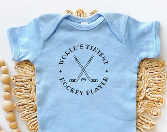 Body de bebé con el logo de jugador de hockey más pequeño, ropa infantil para deportes de invierno