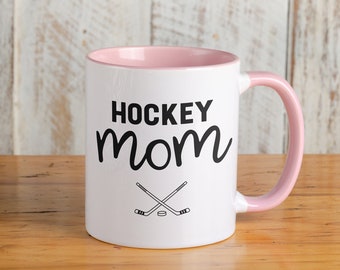 Taza de hockey para mamá, regalo para ella, accesorio para fanáticos de los deportes
