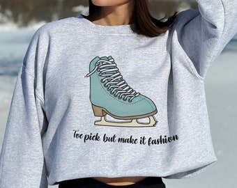 Sudadera con estampado de patinaje sobre hielo: regalo de patinaje artístico