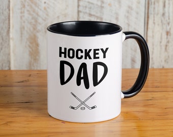 Taza de hockey para papá, regalo del Día del Padre, taza de café de cerámica