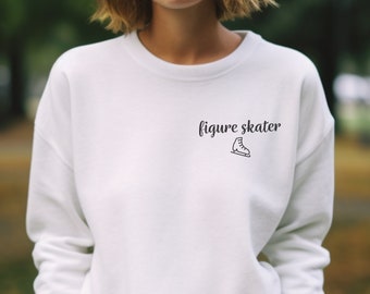 Sudadera de patinadora artística: regalo minimalista para patinadores sobre hielo