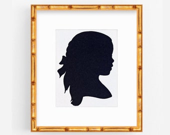 HandCut Silhouette Portrait | Custom Child, Baby Silhouette Portrait | Personalized Papercut Art | Profile Portrait