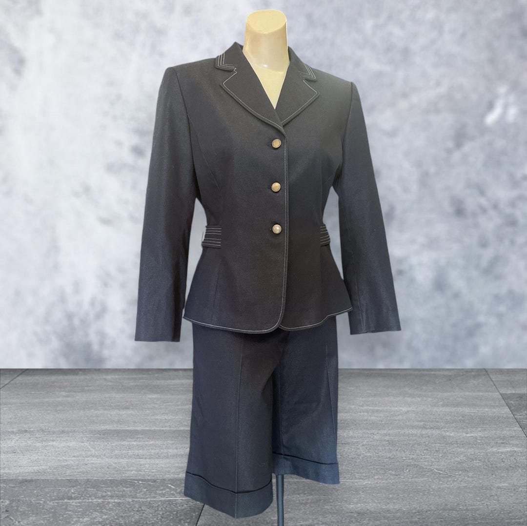 Isabella Demarco Black Blazer Shorts Suit Set