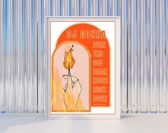 Saltburn Inspired Murder On The Dancefloor | Download | Digital Print | A4 A3 A2 | Lyrics Poster | Home Print | Wall Art | Movie Soundtrack